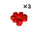  Lego LEGO растения детали продажа поотдельности #32606 лепесток 7 листов : красный (3 шт. комплект )