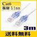 椦ѥå̵  ˺ٷ ٤ 3.1mm LAN֥3m cat6 ȥ졼ȷ C6SUP030WB ں߸ʡ