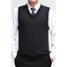 メンズ Vネック ベスト チョッキ ニット セーター ウール ビジネス フォーマル 秋冬 ゴルフウエア