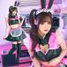  free shipping Neova knee Heart cut meido black pink PU leather bunny girl ... ear Lolita Katyusha One-piece sexy lovely cosplay 