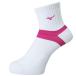 MIZUNO Mizuno короткие носки белый × Berry розовый волейбол носки 