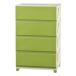 JEJa stage storage chest te Connie chest 4 step green made in Japan easy construction width 54× depth 41.5× height 86.1cm