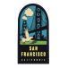 [ официальный Sticker Kingdom Japan] Сан-Франциско стикер Sanfrancisco Sticker кемпинг путешествие путешествие водонепроницаемый наклейка чемодан и т.п. применение (26.San)