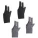  Professional бильярд левый 3 палец перчатка специальный перчатки черный . серый 4 шт. комплект 