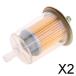 2xPlastic universal motorcycle gasoline in line fuel filter is 9mm pipe agreement 