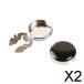 2x2 шт Classic мужской запонки стандартный. рубашка. оборудование орнамент раунд кнопка покрытие черный 