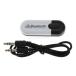 ノーブランド品 　USB　ワイヤレス　Bluetooth 4.0 + EDR　音楽レシーバー　ステレオ　オーディオ　スピーカー - 白