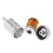  motorcycle ATV Dirt Bike all-purpose 1/4 -inch 6mm in line gas oil fuel filter for exchange silver color 