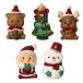 5 шт. комплект Рождество мини фигурка реквизит Рождество стол орнамент подарочная коробка имеется скульптура Home украшение фестиваль man 
