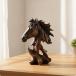  resin лошадь скульптура элегантный Silhouette лошадь голова изображение под дерево способ resin изображение .. открытый Work подставка украшение настоящее время прекрасный чувство -слойный толщина чувство чувство уверенности .. структура форма вход шт. living полки офис стол . применение 