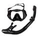  маска воздуховод "snorkel" комплект дайвинг с аквалангом маска плавание для очки дайвер тренировка большой b черный 