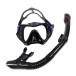  маска воздуховод "snorkel" комплект дайвинг с аквалангом маска плавание для очки дайвер тренировка большой b черный голубой 