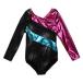  Kid девушки длинный рукав гимнастика Leotard балет корпус костюм костюм спорт одежда 6