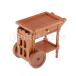  кукольный дом миниатюра мебель обеденный Cart капот Cart модель 1/12 шкала Brown 