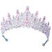  свадебный свадьба Princess crystal стразы Tiara Crown лента для волос лента-ободок розовый 