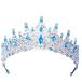  свадебный свадьба Princess crystal стразы Tiara Crown лента для волос лента-ободок темно-голубой 