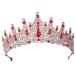  день рождения Tiara he адрес аксессуары волосы ювелирные изделия свадебный Crown для девочки красный 