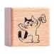  кошка. штамп 1.2 дюймовый маленький из дерева резина штамп дневник письмо sk LAP книжка . кубок для 