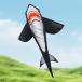  Shark кайт легкий легко .... животное кайт обратная сторона двор путешествие .. чёрный 