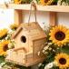  bird house подвешивание ниже проект птица гнездо коробка механизм подачи из дерева ракушка ta- передняя сторона tray .. для жердочка круг мытье не необходимо . починка простой природа . style мир . применение, сад, вне конструкция .? отвечающий 