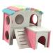  хомяк Hedgehog мышь morumoto bed house клетка лестница движение игрушка розовый 
