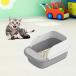  кошка для туалет box туалет портативный большой Space anti Splash semi Crows do tray серый 52cmx36cmx21.5cm