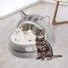  кошка bed Cave нескользящий низ износостойкость салон кошка половина воздухо-непроницаемый type кошка. гнездо серый L