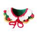  cat. Christmas necklace Hori te- knitted costume hand weave dog cat . cat green 