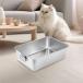  нержавеющая сталь производства кошка для туалет tray товары для домашних животных мелкие животные кошка для туалет L