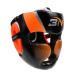 取り外し可能なバーヘッドギアボクシングヘルメット武道ギアmmaプロテクターオレンジ