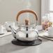  плитка для teapot огонь царапина предотвращение руль из нержавеющей стали teapot еда комплектация материалы из нержавеющей стали чай чайник отель, уличный, кемпинг для серебряный 