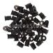 50pcs универсальный мотоцикл 5mmme Trick well гайка переднее стекло монтажный комплект. резина. чёрный 