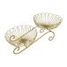 2 слой metal Fruits Basket компактный . металлический фрукты подставка sa- ведро g миска Gold 