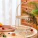  бамбук плетеный снэки подставка портативный еда дисплей tray Cafe Home ресторан для 2 слой 
