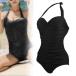  женский One-piece купальный костюм купальный костюм накладка ввод ho ruta- купальный костюм черный M