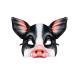  половина лицо животное маска костюмированная игра животное маска маскарадный костюм костюм реквизит для для взрослых черный 