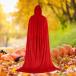  Kids Halloween костюмированная игра длинный с капюшоном . манто накидка аксессуары реквизит фотография фотосъемка для 70cm красный 