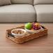 3 шт волна форма край tray retro способ ручка имеется плетеный tray многоцелевой ротанг способ корзина крепкий хлеб корзина легкий плетеный корзина living стол сверху гость для для 