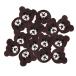  Bear кнопка 50 деталь Brown цвет 2 дыра craft для из дерева кнопка, дерево craft одежда кнопка,DIY шитье для оборудование орнамент craft кнопка 