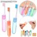  зубная щетка комплект складной compact 6 шт. комплект путешествие кемпинг карман размер портативный ребенок взрослый для бытового использования складной зубная щетка 