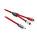 U TypeC- двойной RCA2RCA мужской адаптор кабель стерео аудио код 1 метров 