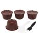 4x повторный использование возможный Capsule DolceGustoBrown для заполняющий возможный кофе Capsule Pod 