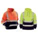 Hi vis с капюшоном . боковой Zip спортивная фуфайка безопасность работа отражающий Parker высота возможно .. пот рубашка. ночь. верховая езда поэтому. . порез .. спорт ..... строительные работы 