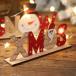 クリスマス木製装飾塗装デスクトップDIYプラークレタースタンドサインホームマントルピースダイニングテーブルクリスマスウッドクラフトパーティー