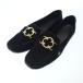  прекрасный товар * Louis Vuitton кожа Loafer обувь для вождения Gold металлические принадлежности женский 39 чёрный LOUIS VUITTION[AFD5]