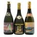 [ Awamori brandy 3 шт. комплект ] месяц персик. цветок 720ml 25%&. рис . черный 720ml 30%&. лампочка .720ml 30% [7-0]