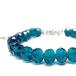  стекло бисер браслет темный Cyan примерно 6×4mm crystal стекло кнопка cut натуральный камень Power Stone женский аксессуары 
