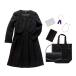 Margaret Gold черный формальный женский траурный костюм . одежда 7 позиций комплект сумка колье серьги fukusa носовой платок четки складной 