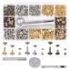  calking set (90Pcs/3 size /3 color ) eyelet kit both sides eyelet kit spring hook tool rivet parts snap-button calking strike .