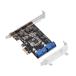 VBESTLIFE USB3.0 extension board PCI-E PCI-Express from inside part 2 port 19 pin header till low .USB 3.0 card ada